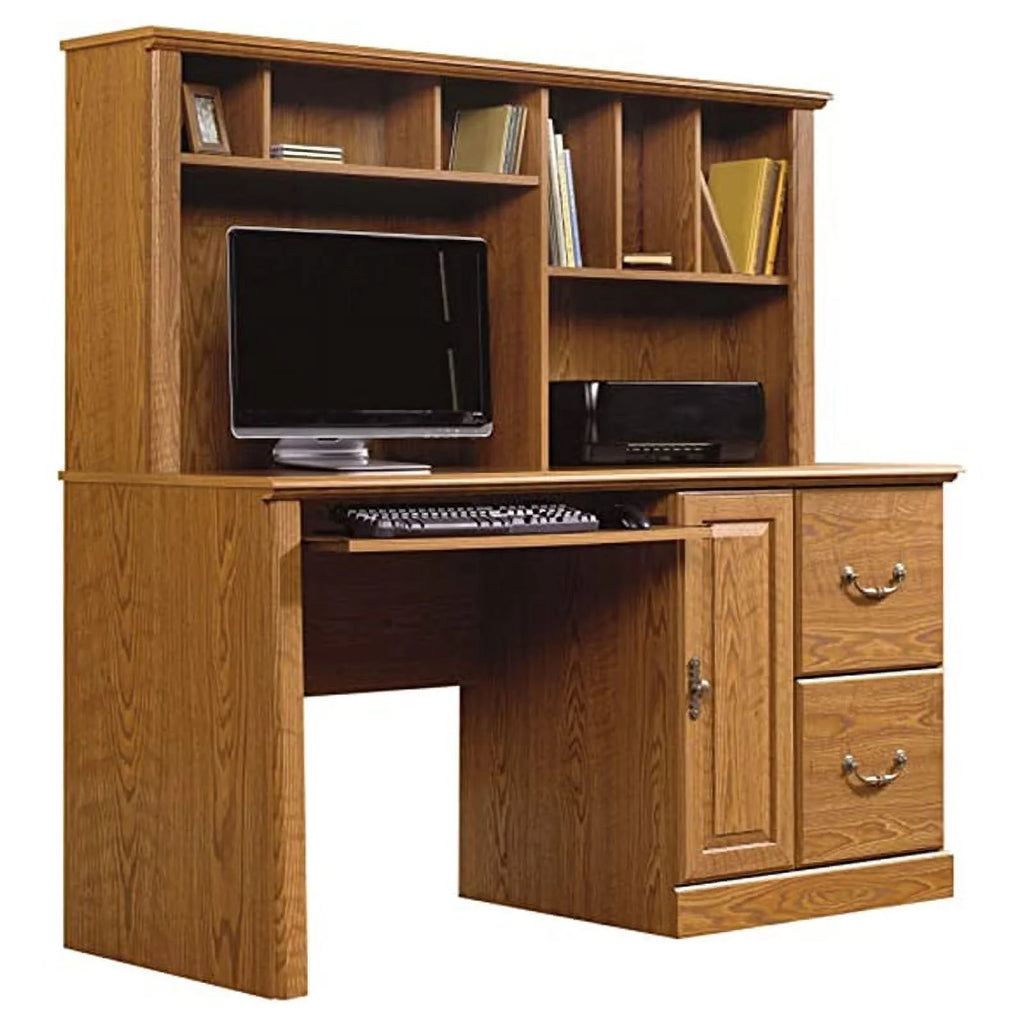 Traditional Wood Computer Desk with Hutch O7436