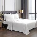 White Full Size Stripe Bed Sheet Set with 16" Deep Pocket U155550