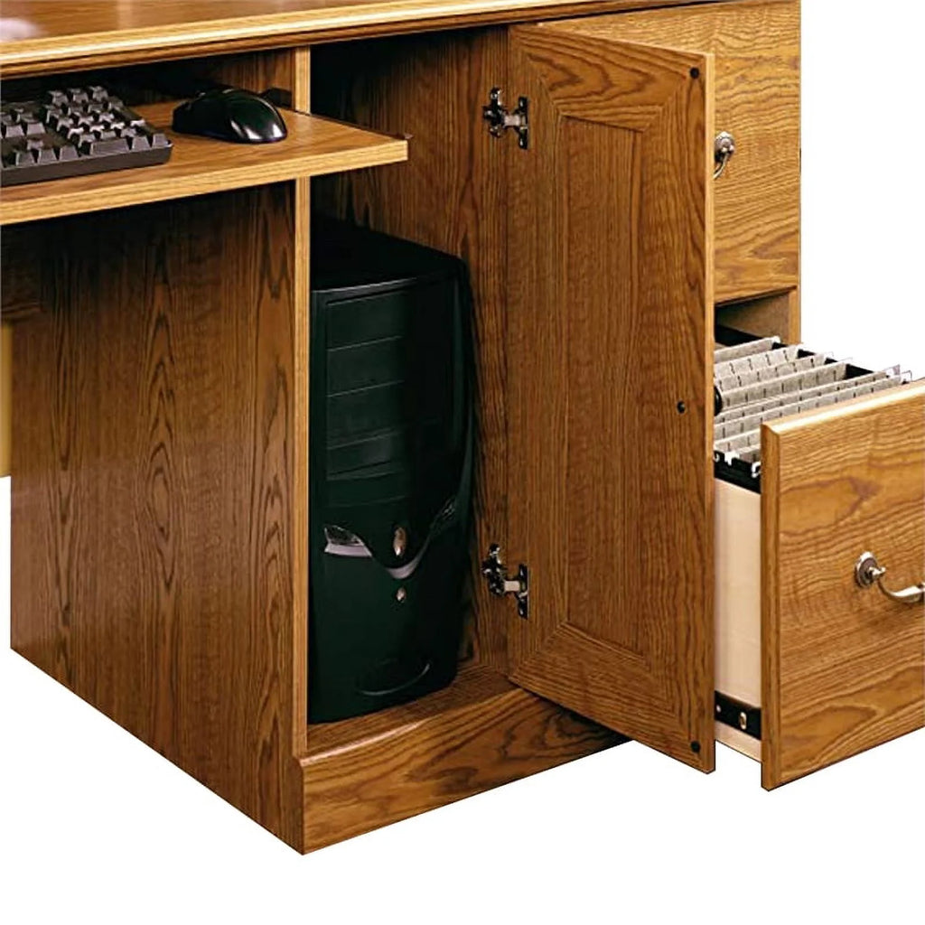 Traditional Wood Computer Desk with Hutch O7436