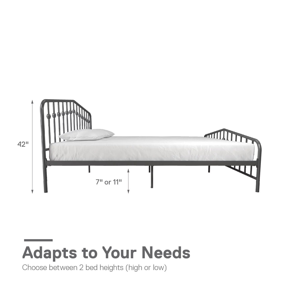 Queen Black Metal Bed E52928