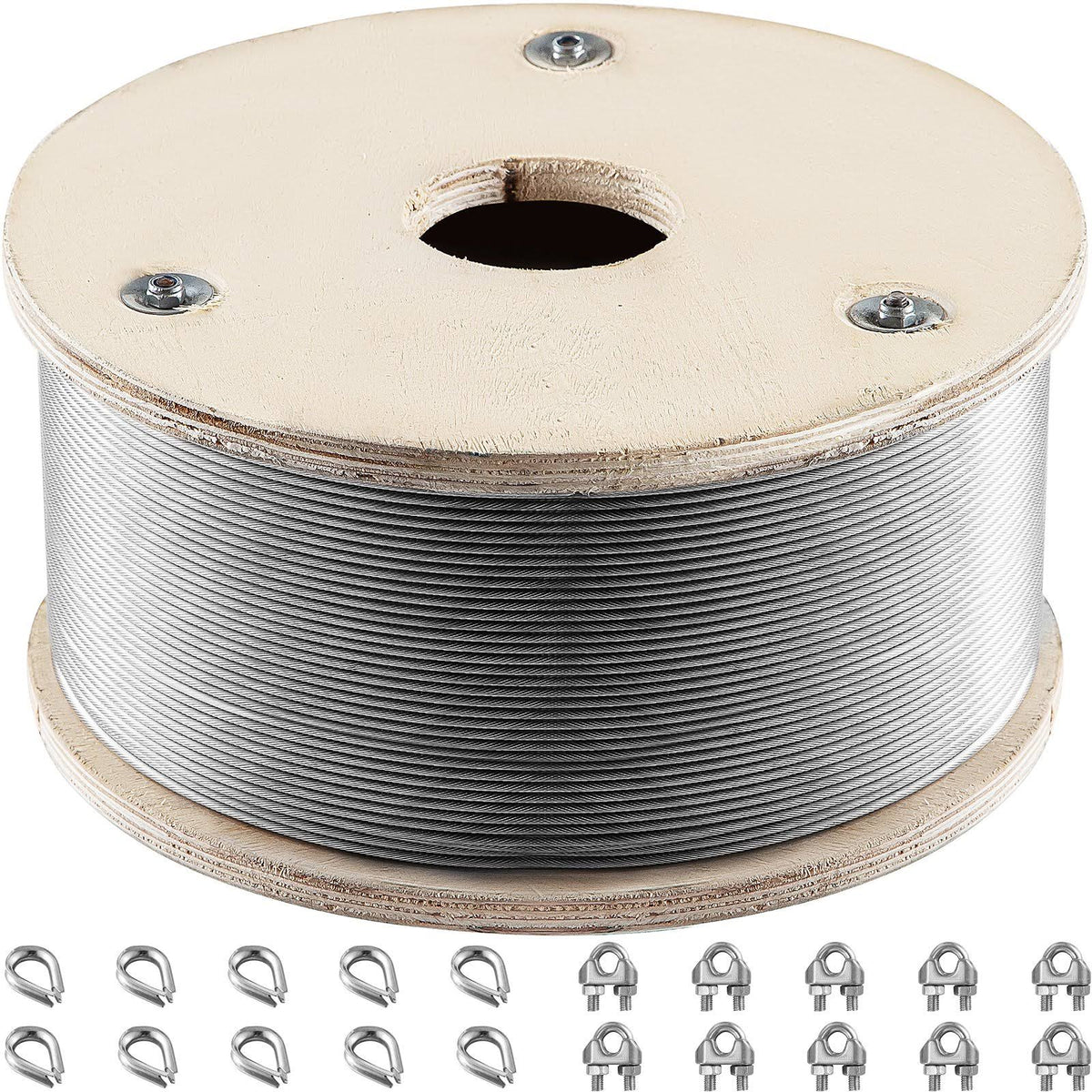 316 Stainless Steel Wire Rope 3/16'' 500ft 1x19 H943
