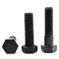 M14 x 2.00 x 60 mm PT Coarse Thread DIN 931 Class 8.8 Hex Cap Screw Bolt Medium Carbon Steel Black Oxide Pk 50 G67844