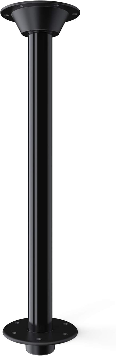 Recessed Mount Table Leg System for RV or Boat, Black w/ Aluminum Floor Base, 29", Pack of 2 L7117