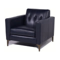 Navy Leather Accent Chair P91936