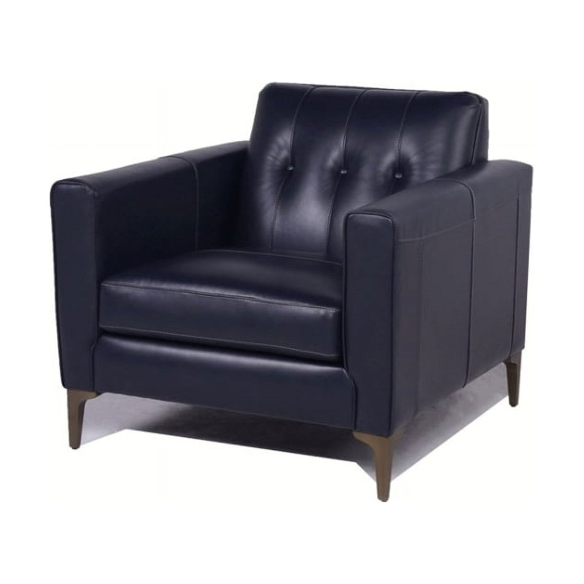 Navy Leather Accent Chair P91936