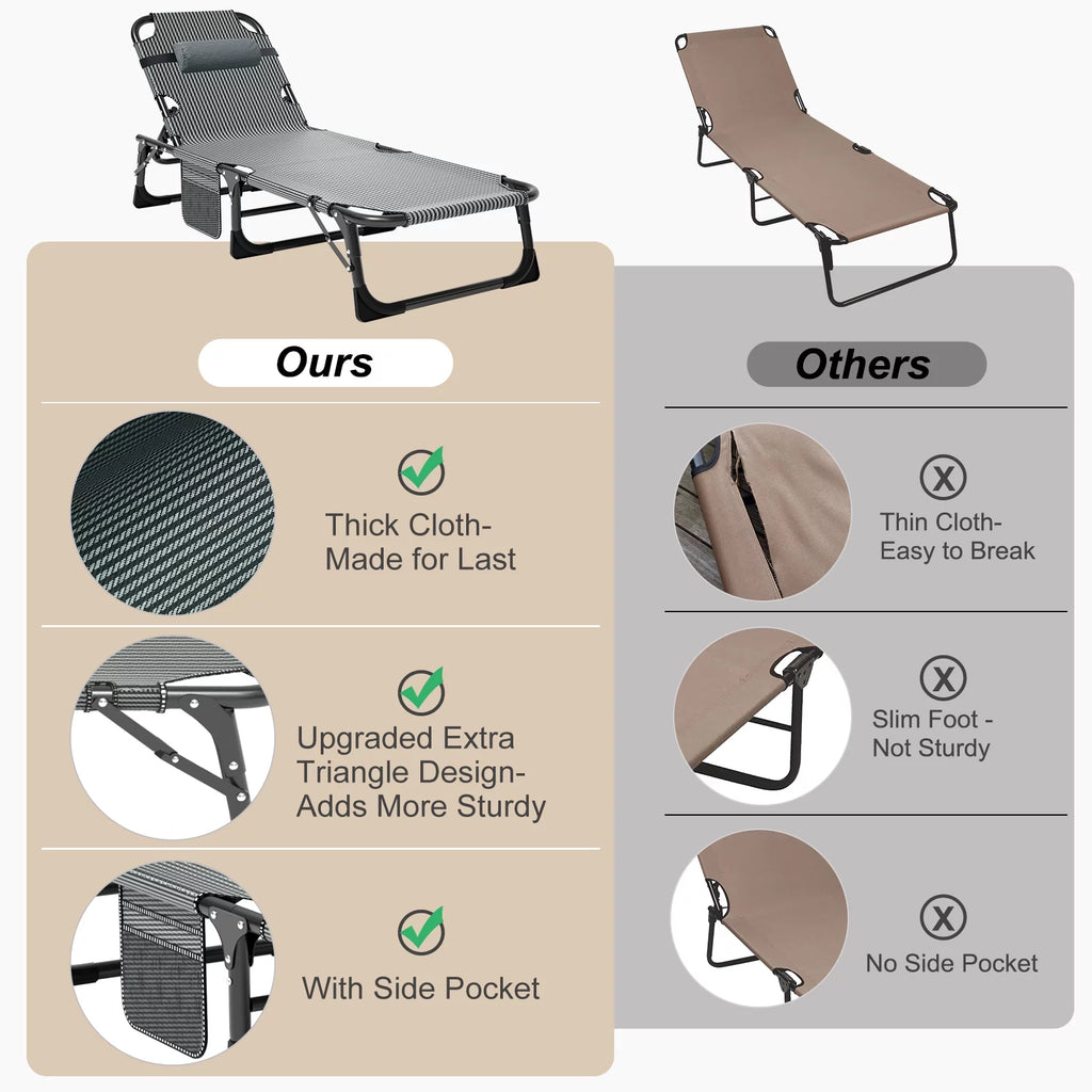 Camping Cot with Mattress and Pillow P7392