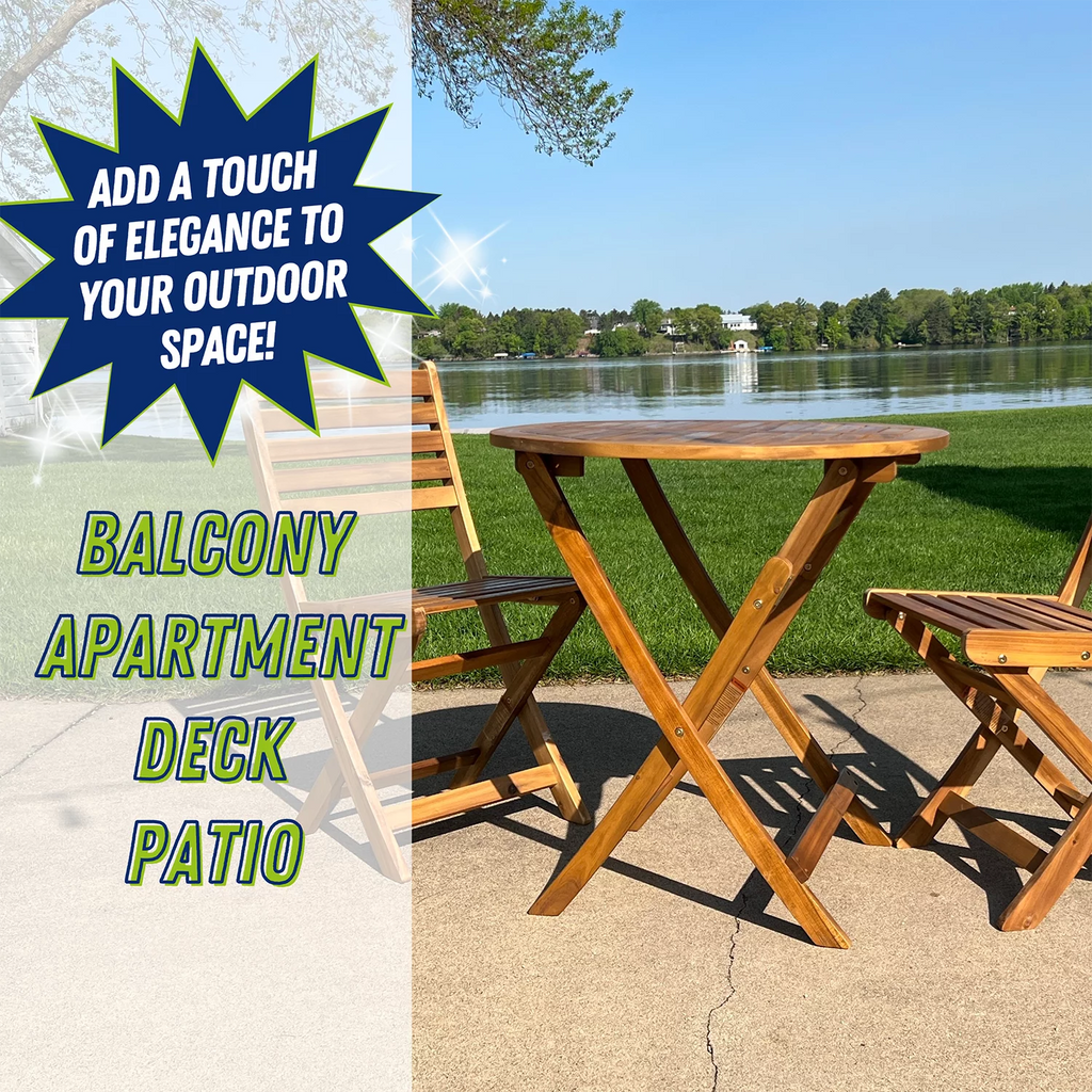Folding Acacia Wood Bistro Table I176