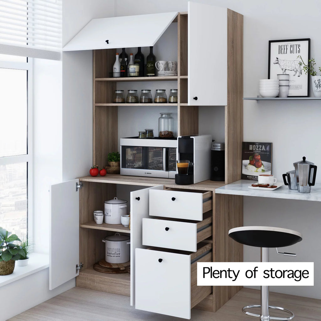 White Pantry Kitchen Storage Cabinet N987098