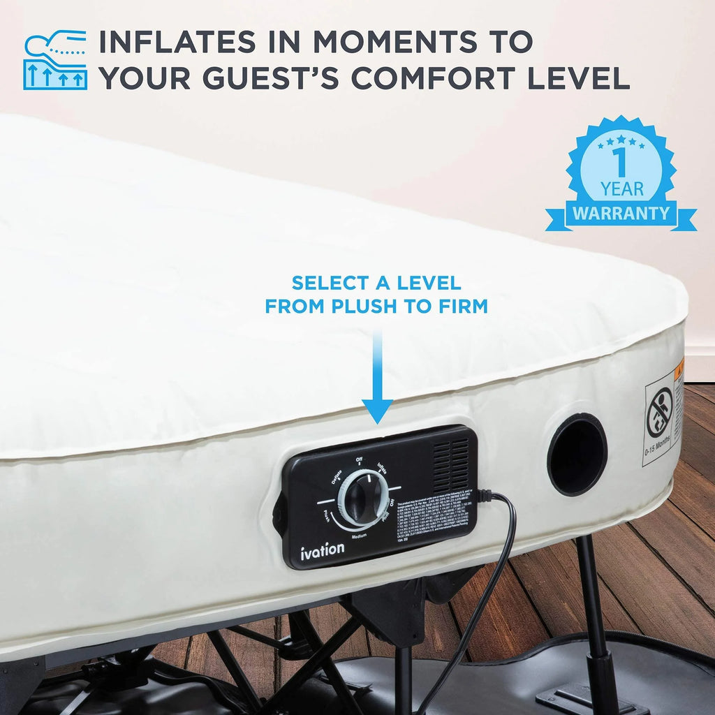 Self Inflating Twin Air Mattress with Built In Pump Y64063