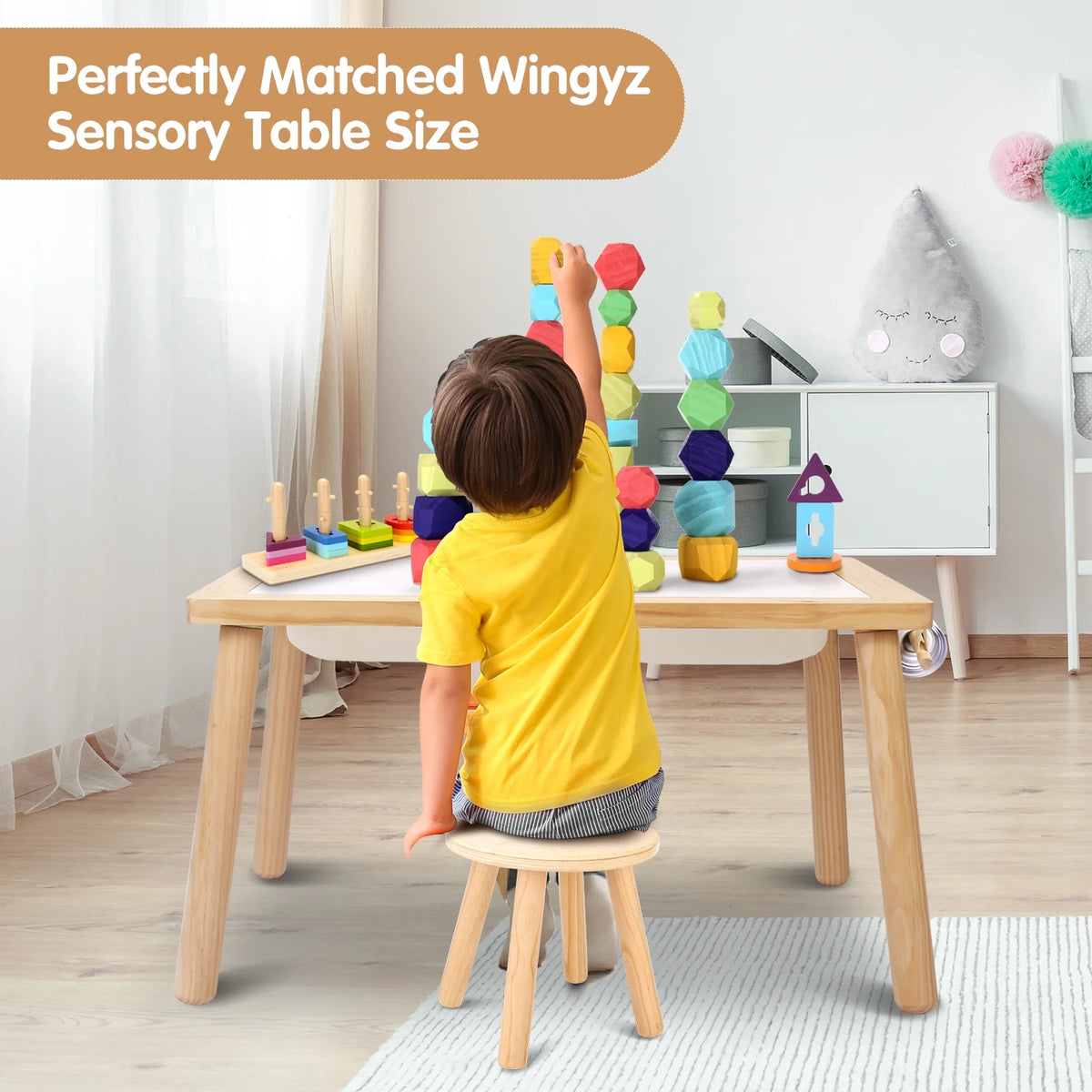 Solid Wood Kids Step Stools 2 Pack A1427