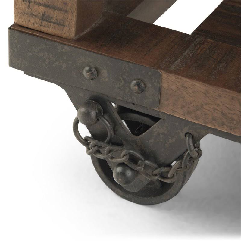 Distressed Brown End Table R240845