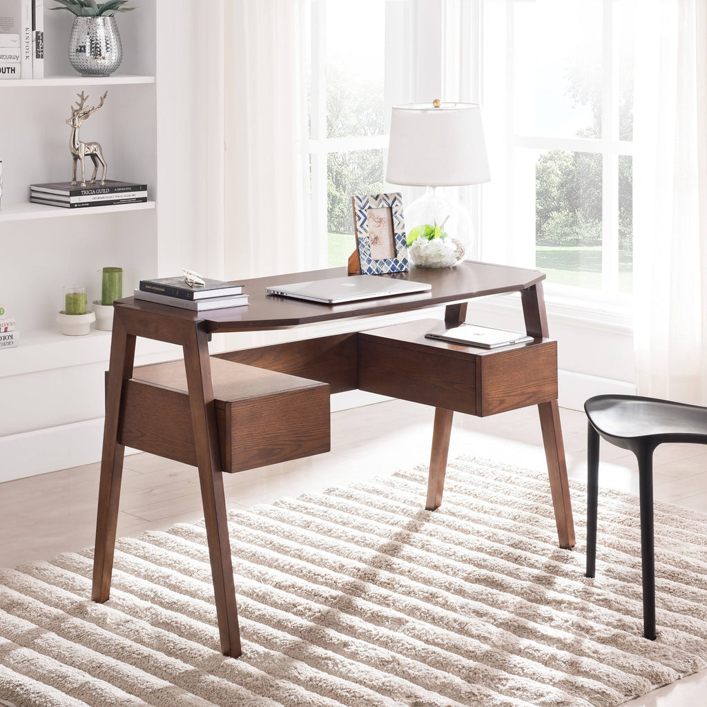White Writing Desk with Storage L752746
