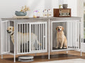 63 Inch Wooden Dog Cage with Divider T666