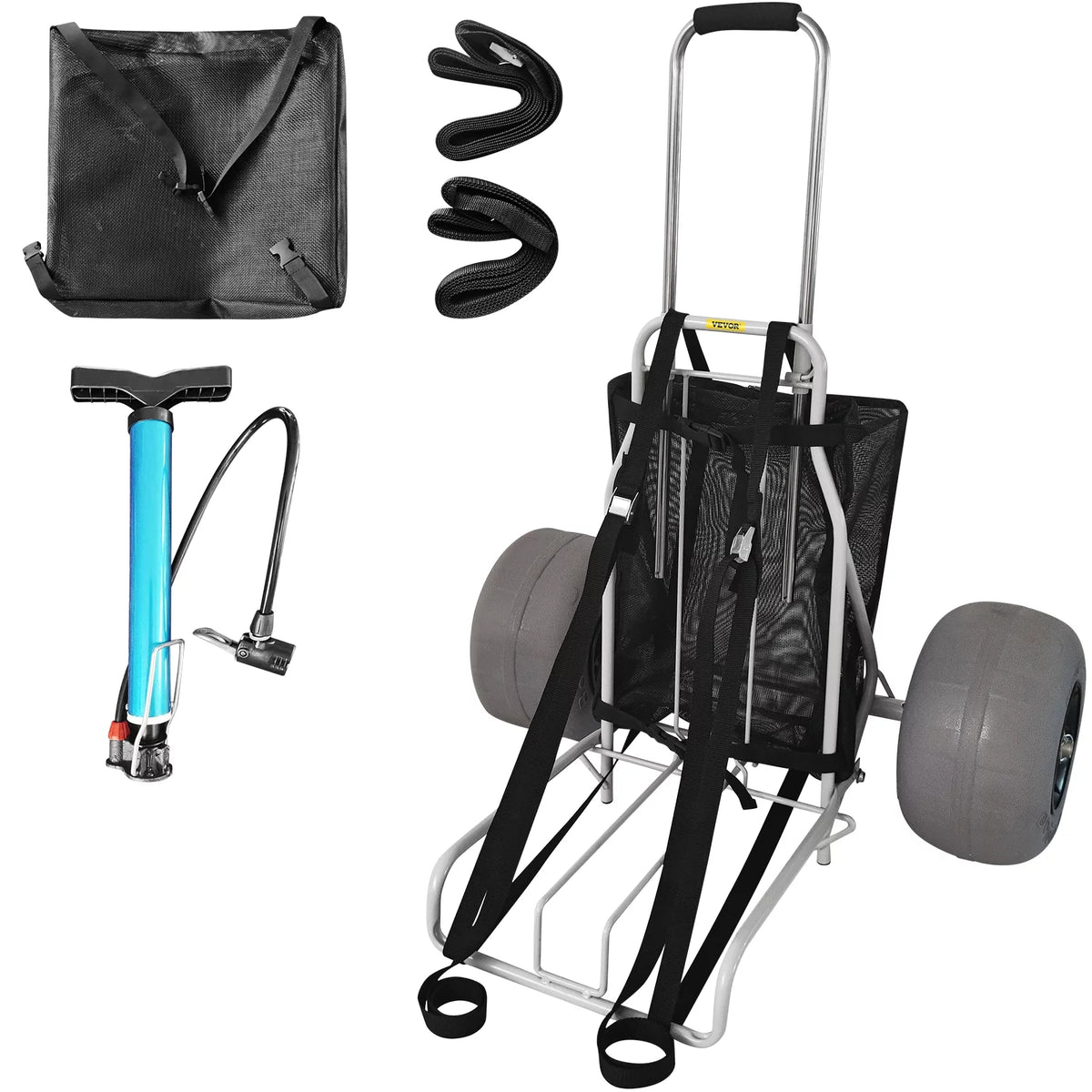 Folding Beach Cart with 12" TPU Balloon Wheels I242