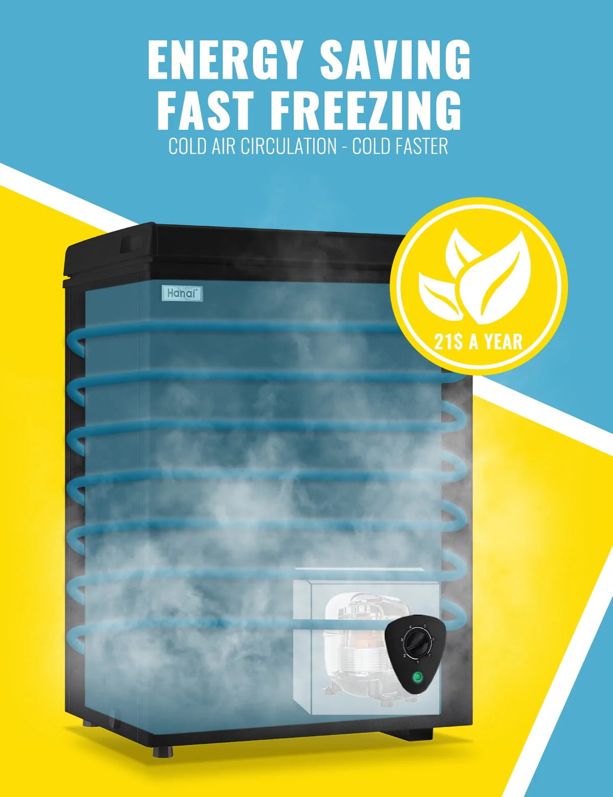 3.5 Cubic Feet White Chest Freezer I64502