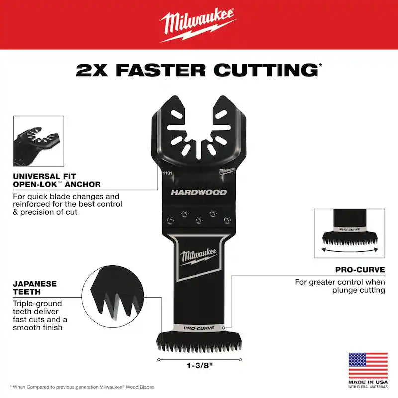 1-3/8 in. High Carbon Steel Japanese Teeth Oscillating Blade N2687