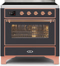 36 Induction Range with Electric Oven in Matte Graphite J8655
