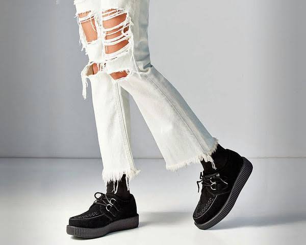 Black Suede Low Creeper Z79058