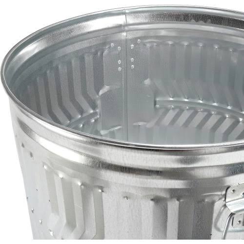 Galvanized Steel 32-Gallon Trash Can Z221