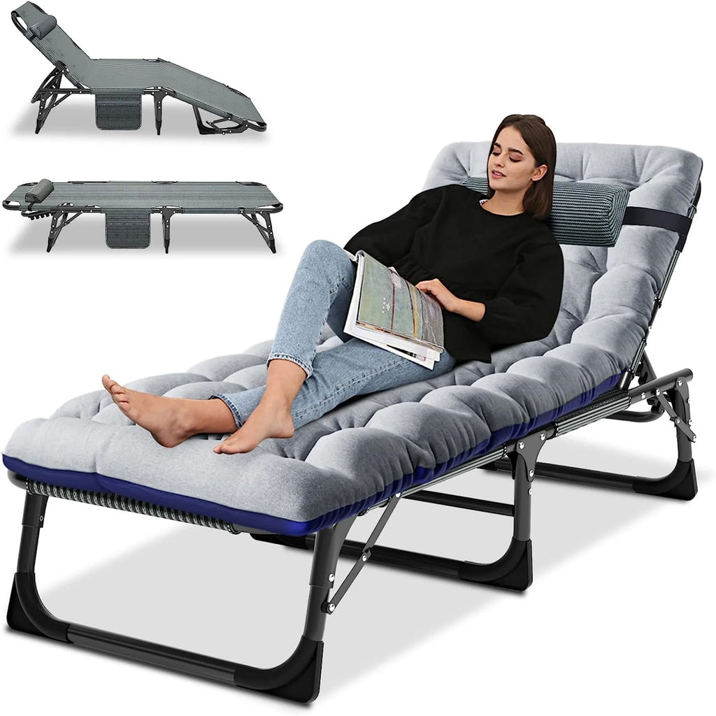 Camping Cot with Mattress and Pillow P7392