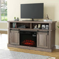 58 TV Stand with Electric Fireplace, Gray B533