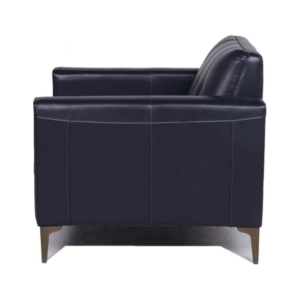 Navy Leather Accent Chair P91936