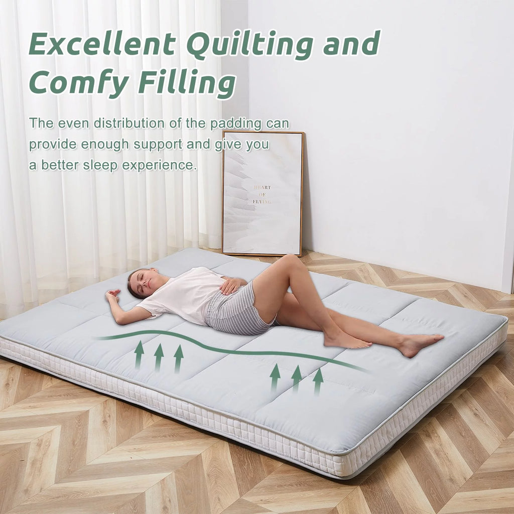 Japanese Floor Futon Mattress, Foldable Roll Up Sleeping Pad J465635