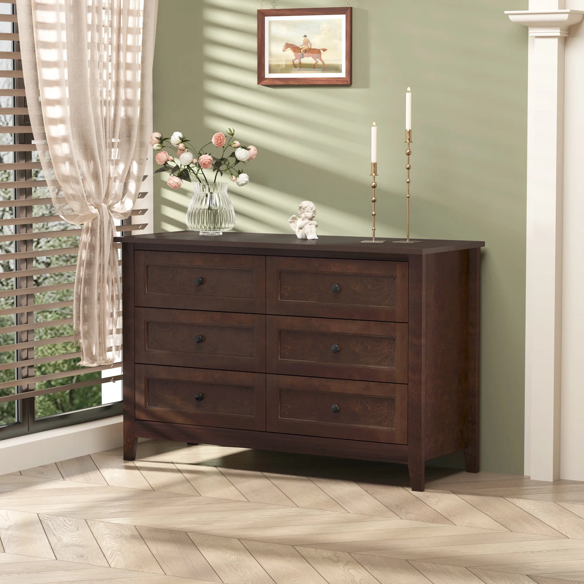 6 Drawer Wood Dresser H259229