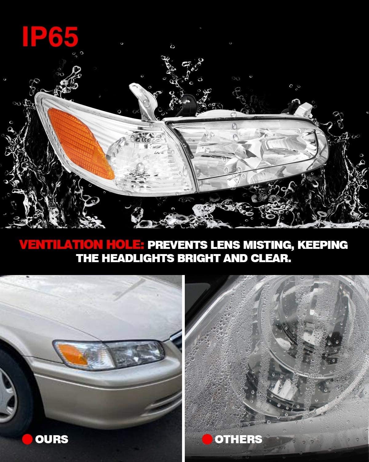 Headlight Assemblies with Amber Reflector Clear Lens I702