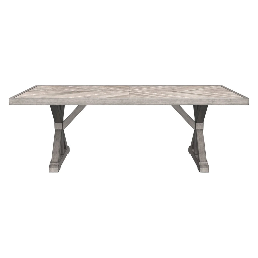 Beige Trestle Patio Dining Table H9432