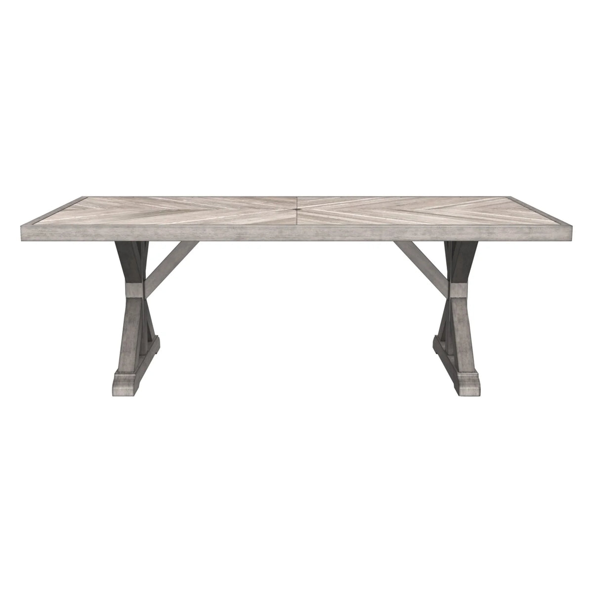 Beige Trestle Patio Dining Table H9432