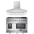 48 Gas Range and Wall Mount Range Hood Q935371