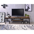 Weathered Oak Black Tv Stand K78102