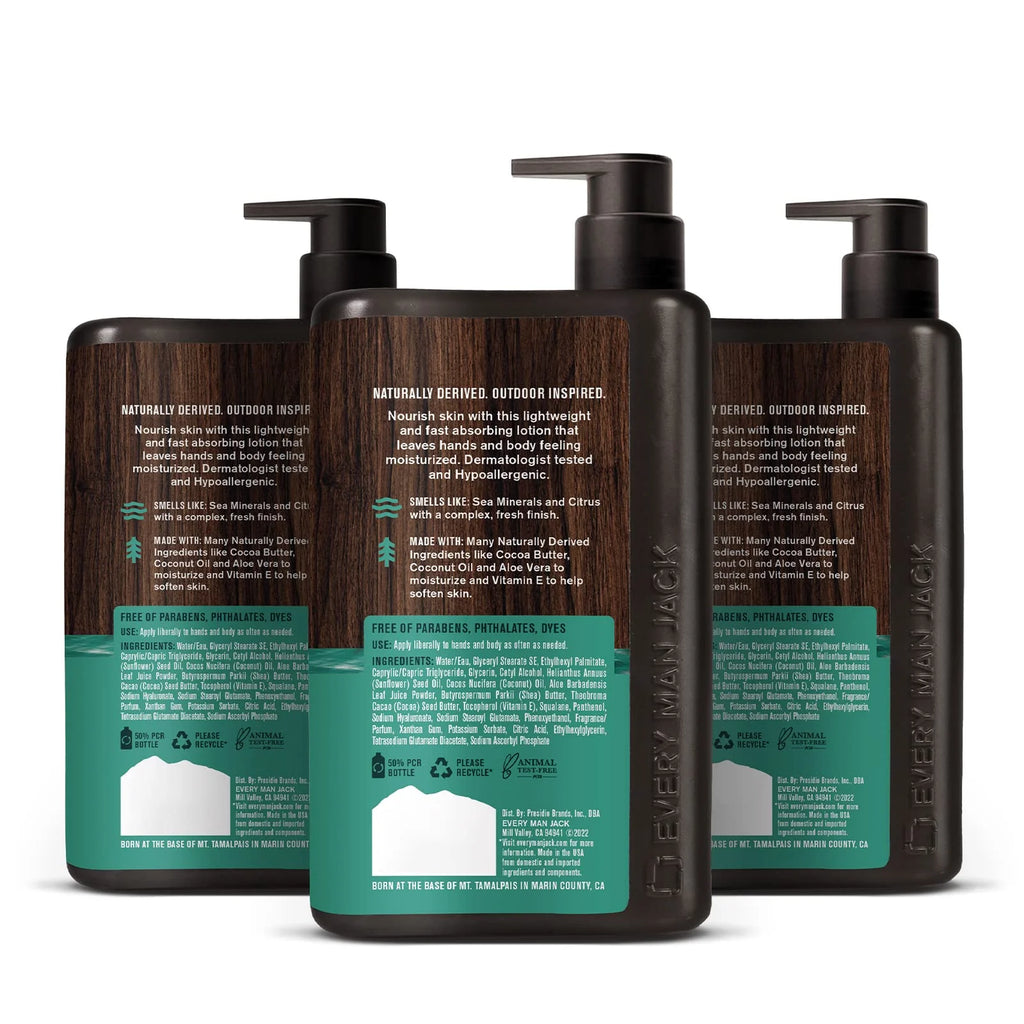 Sea Salt Hand & Body Lotion 13.5 Oz 3 Bottles G482