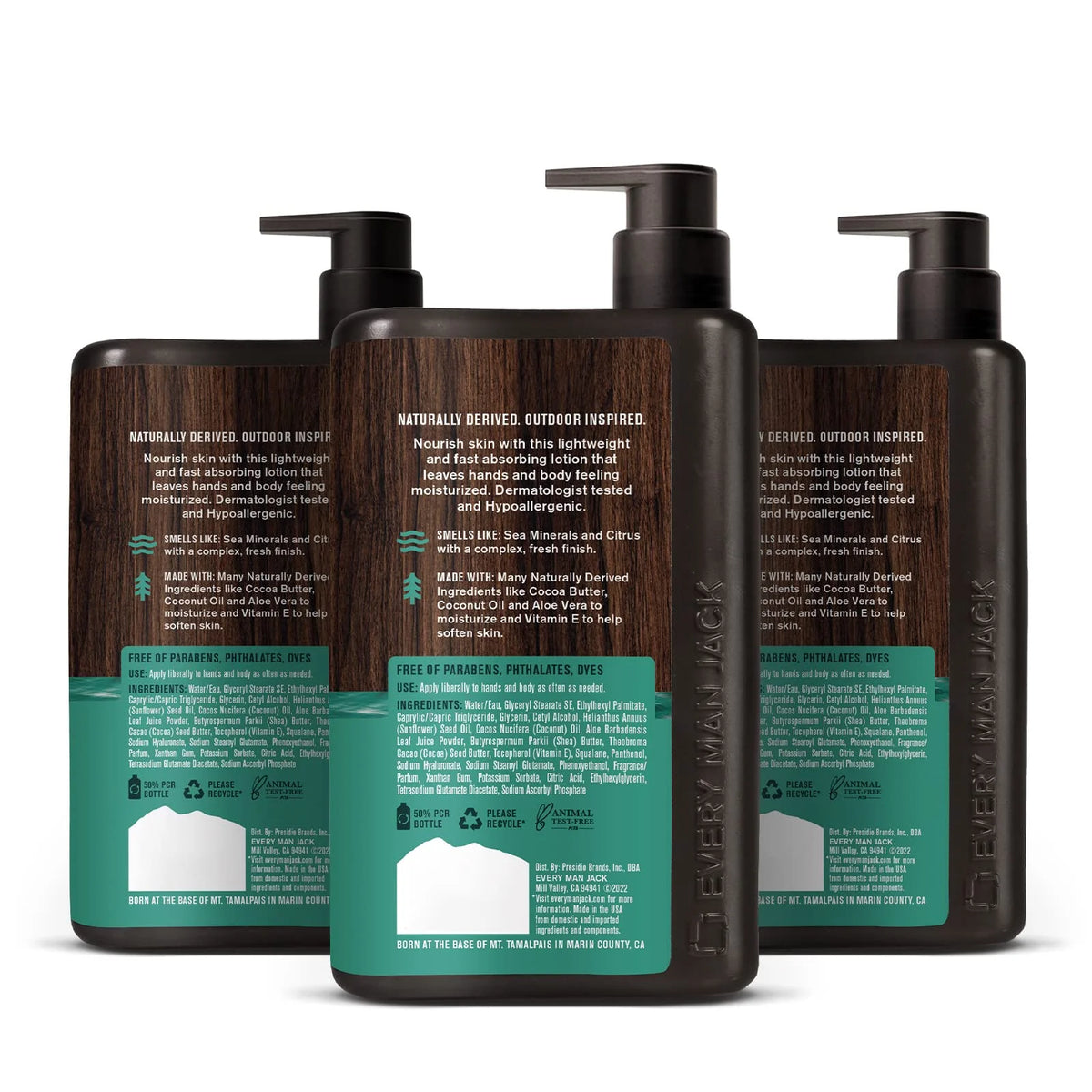 Sea Salt Hand & Body Lotion 13.5 Oz 3 Bottles G482