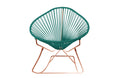 Turquoise Copper Rocker Chair P19442