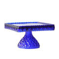 Cobalt Blue Square Cake Plate Stand Z58659