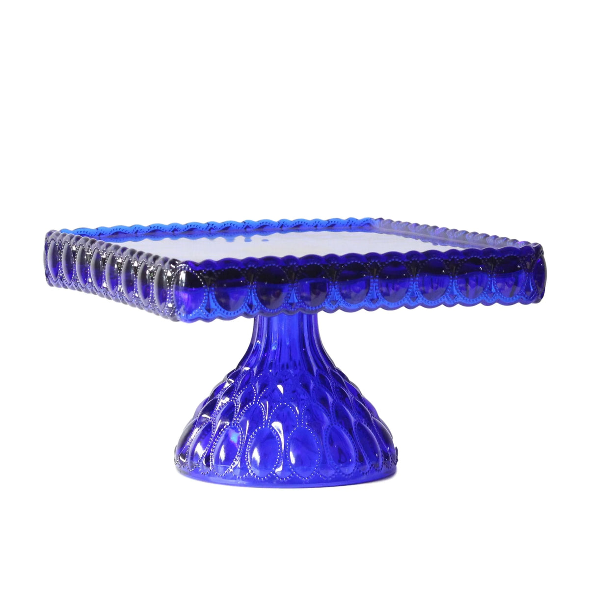 Cobalt Blue Square Cake Plate Stand Z58659