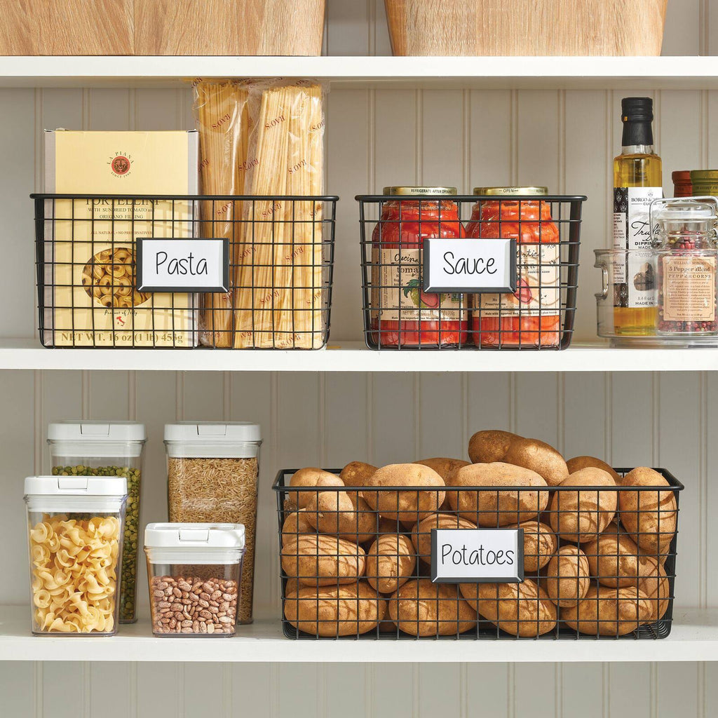 Black 4 Pack Metal Food Storage Basket G27560