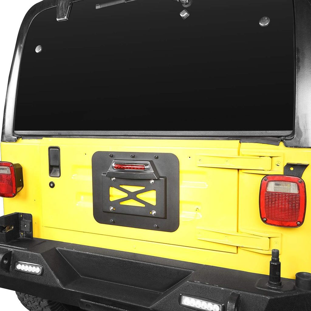 Spare Tire Delete License Plate Relocation Kit with Third Brake Light K38159