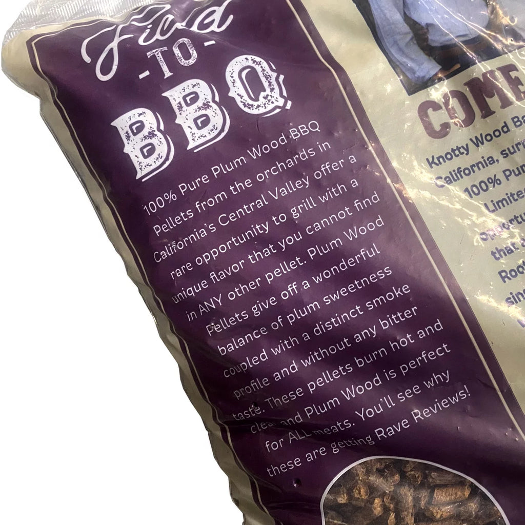 Plum Wood BBQ Cooking Pellets 20 lb Bag N873704