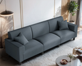 Dark Grey 3-Seater Sofa with Two Pillows D180163