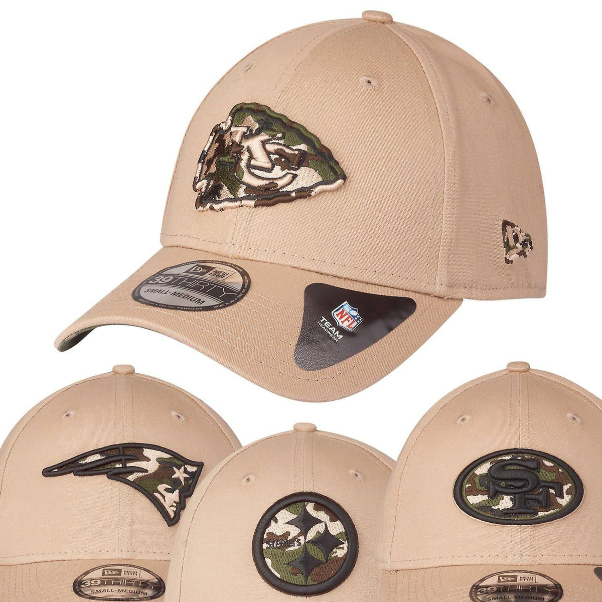Beige Wood Camo Stretch Cap B441778