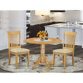 Solid Wood Rubberwood Dining Set, 3 Pieces: 1 Table, 2 Chairs H369