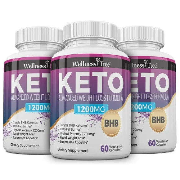Keto Diet Pill 1200mg 60 Capsules Weight Loss Supplement 3 Pack C90915
