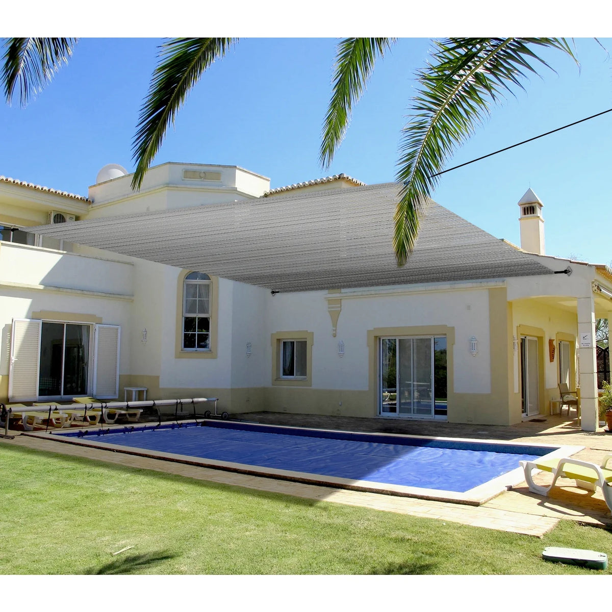 Light Grey Pergola Replacement Cover Canopy E657622
