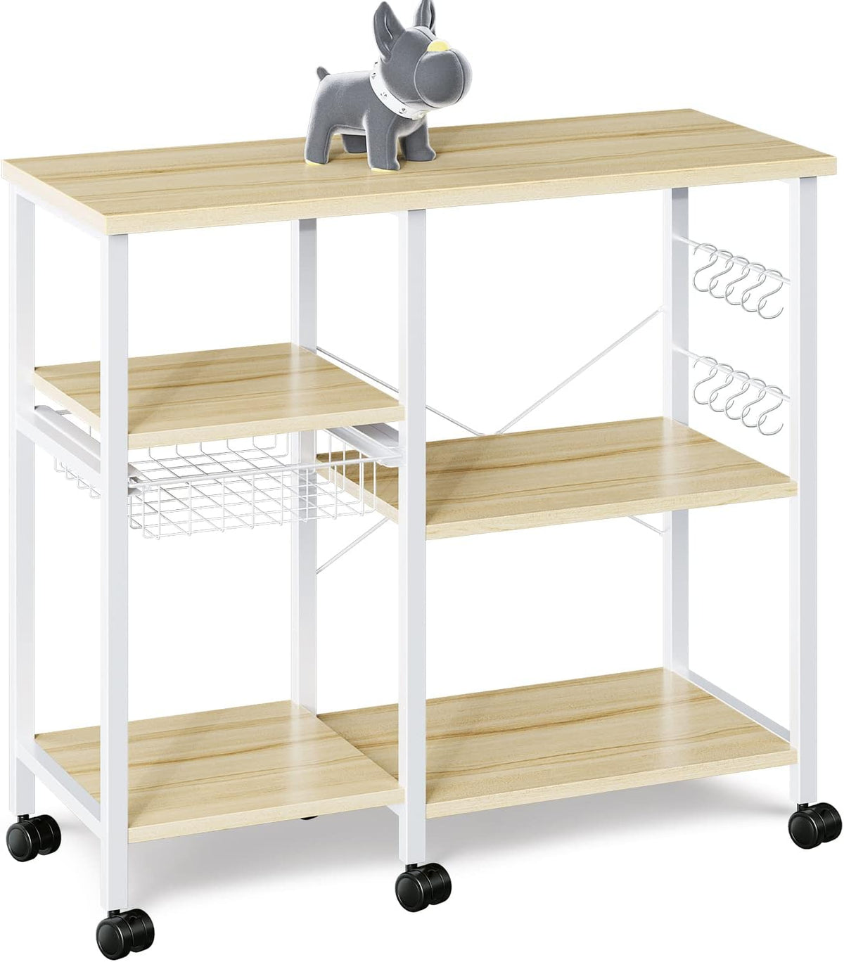 3-Tier+4-Tier Metal Kitchen Baker's Rack with Wheels H9101