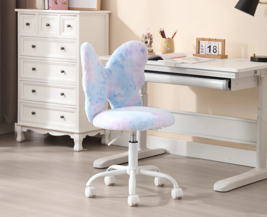 Adjustable Faux Fur Kids Desk Chair C1654