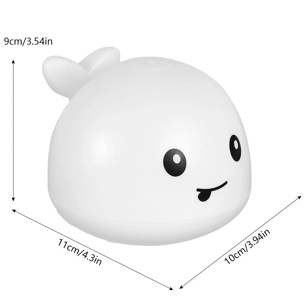 White/Gr Baby Bath Toy Light up Whale Sprinkler Bathtub Toy with LED Light G483853