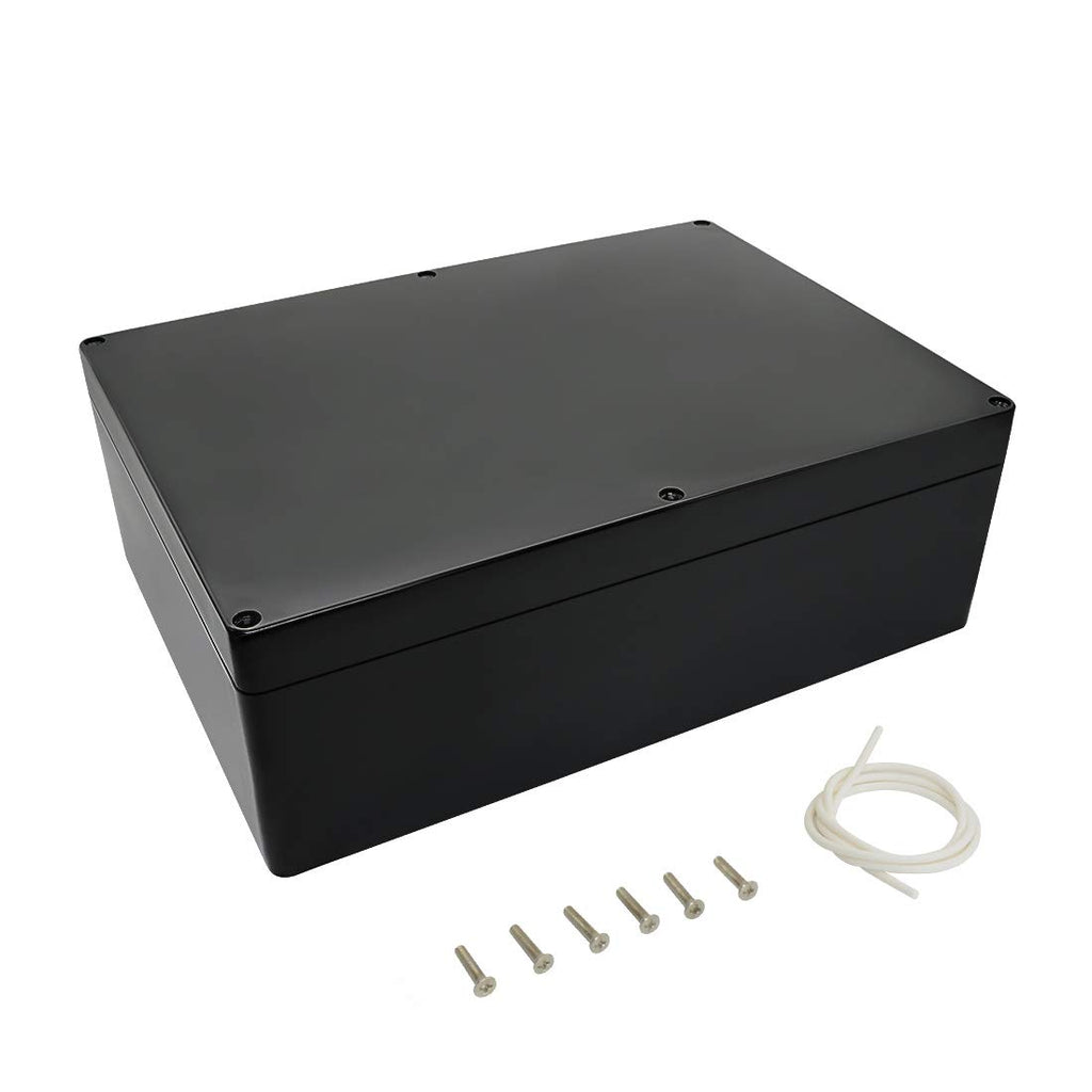 ABS Plastic Electrical Project Case Power Junction Box Black 10.4 x 7.2 x 3.7 Pack of 1 E102775